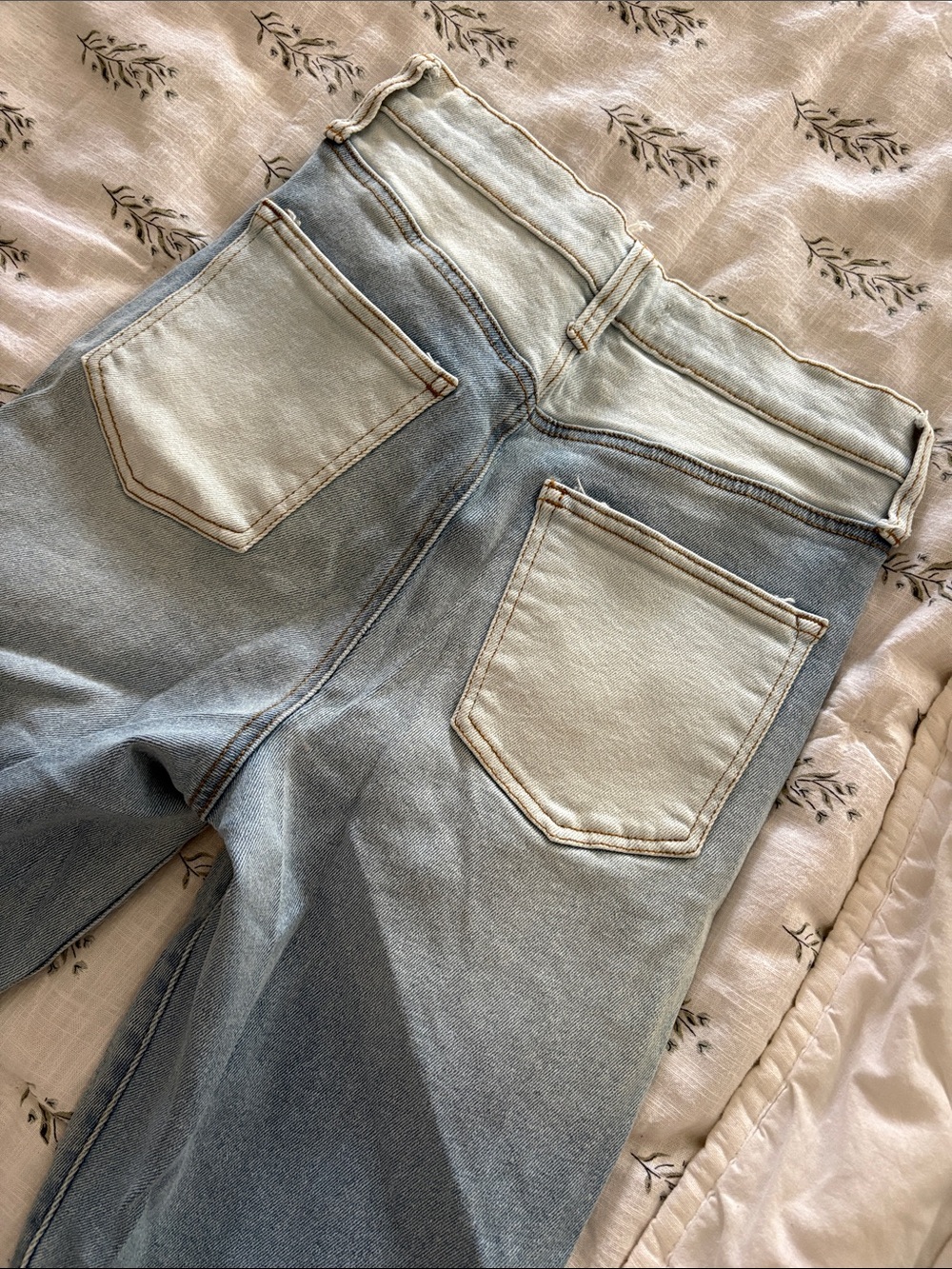 Altar'd State Two-Tone Light Blue High-Rise Jeans